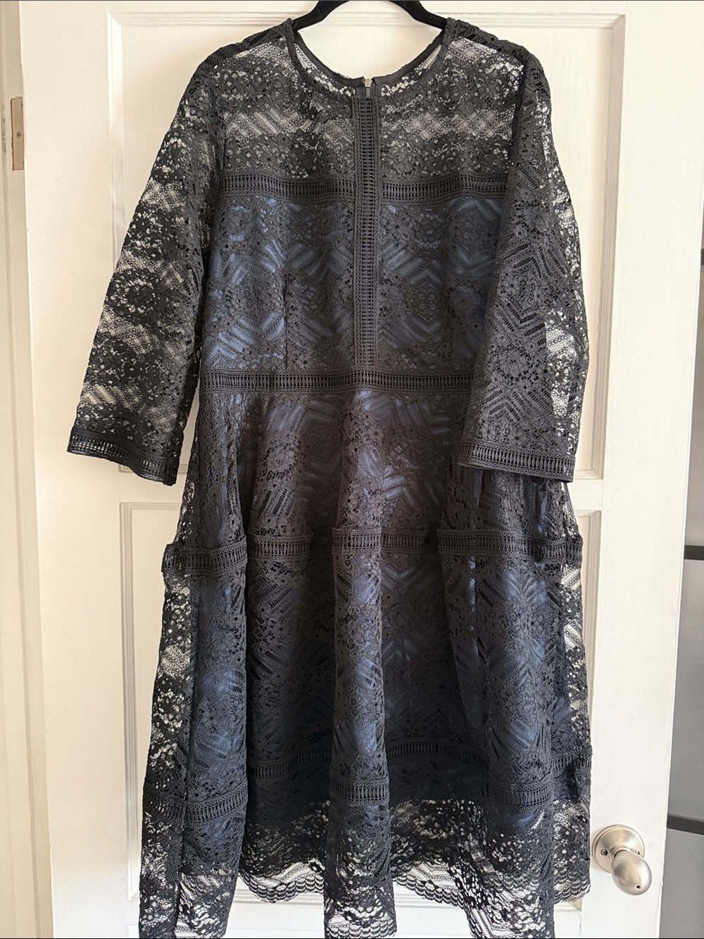 Black Lace A-Line Formal Dress for Women